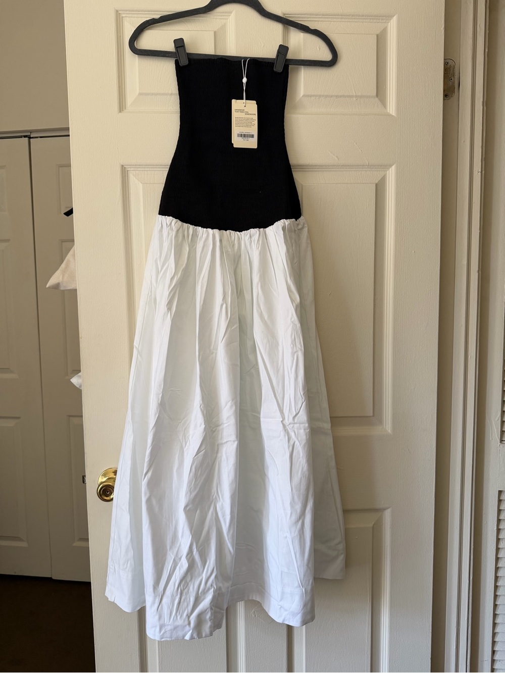 Monday swimwear Rio Dress in Black and White